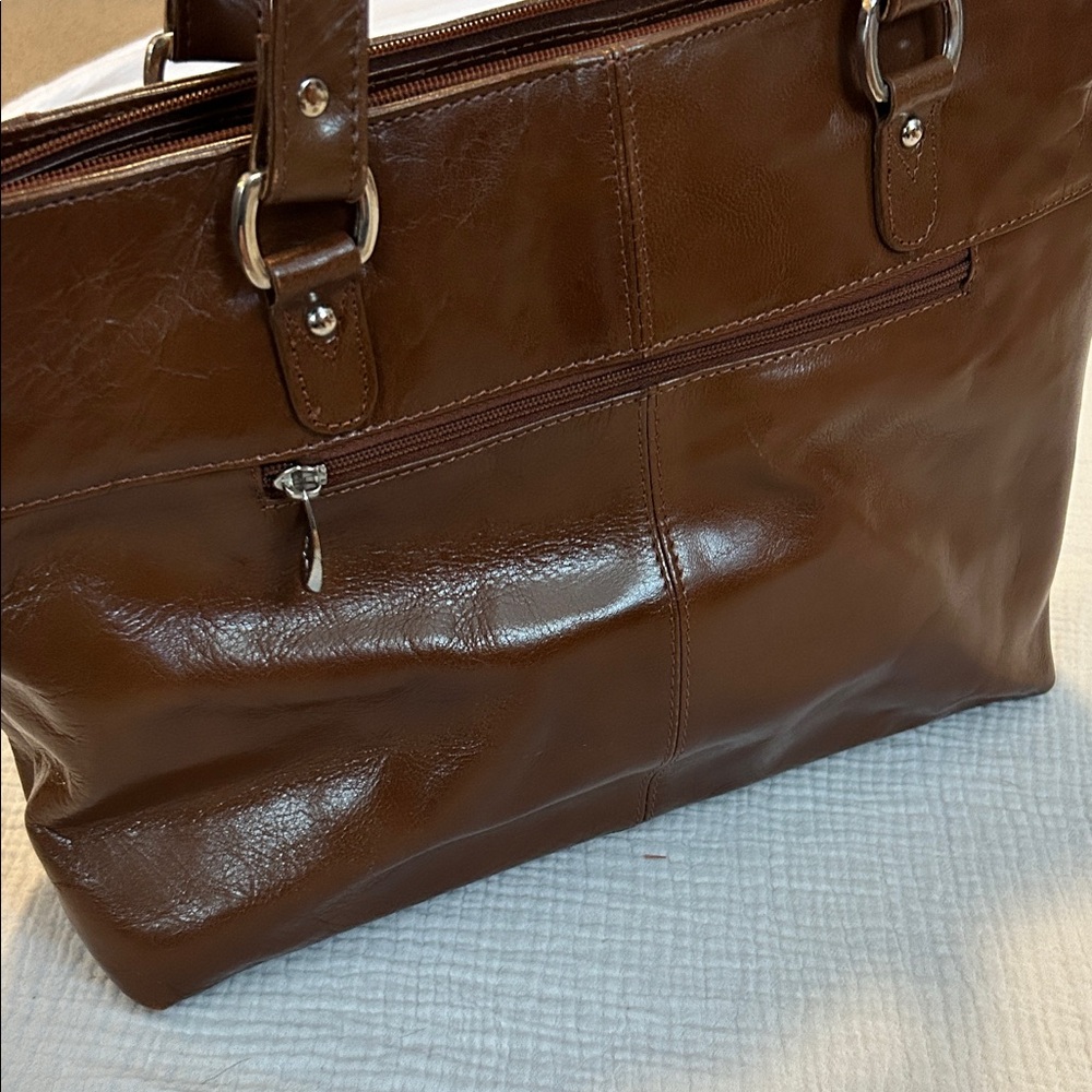 Ashwood Genuine Leather Shoulder Bag Tote Cognac Brown Handbag Purse - Picture 6 of 17